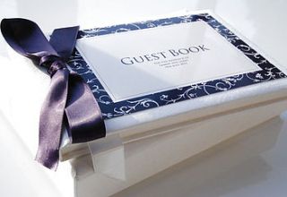 baroque vine personalised guest book by mooks design