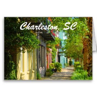 Historic City Streets Charleston, SC USA Souvenir Card