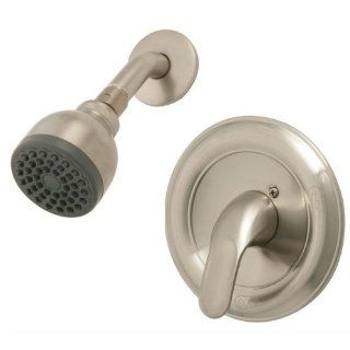 Aqueous Basic 30BN1PSOTBN Double or Single Handle Tub and Shower Trim Set   Brushed Nickel   Bathtub And Showerhead Faucet Systems
