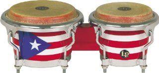 LPM199 PR LPMC Mini Tunable Puerto Rican Flag Wood Bongos Musical Instruments