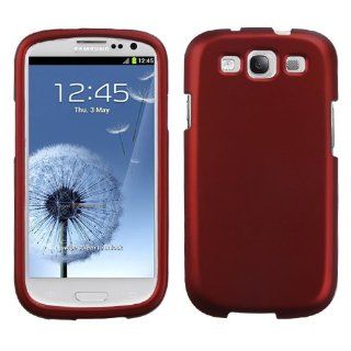 Asmyna SAMSIIIHPCSO202NP Titanium Premium Durable Rubberized Protective Case for Samsung Galaxy 3   1 Pack   Retail Packaging   Red Cell Phones & Accessories