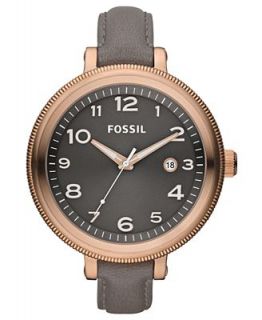 Fossil Womens Bridgette Ash Leather Strap Watch 42mm AM4393   Watches   Jewelry & Watches
