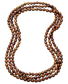Cultured Freshwater Pearl Necklace, Chocolate   Necklaces   Jewelry & Watches