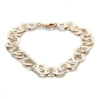 Technibond® Diamond Cut Circle Link 8" Bracelet
