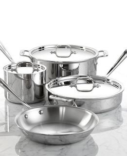 All Clad Stainless Steel 7 Piece Cookware Set   Cookware   Kitchen