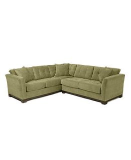 Elliot Fabric Microfiber Sectional Sofa, 2 Piece, 108W x 95D x 28HCustom Colors   Furniture