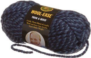 Lion Brand Yarn 640 194B Wool Ease Thick and Quick Yarn, Denim Twist