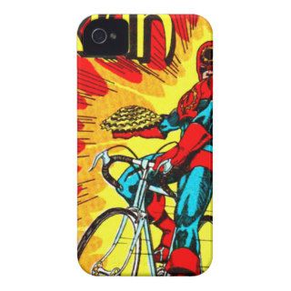 Sprocket Man 1950s Bicycle Superhero Kitsch iPhone 4 Case Mate Case