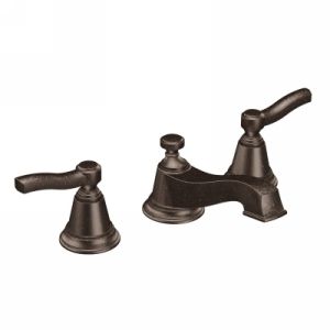 Moen TS6205ORB Oil Rubbed Bronze Rothbury Two Handle Low Arc Bathroom Faucet