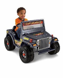Power Wheels Hot Wheels 6 Volt Ride On   Jeep Lil Wrangler Toys & Games