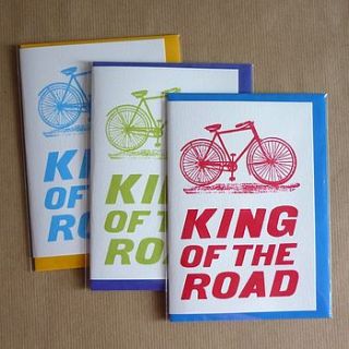 'king of the road' bicycle card by mr.ps