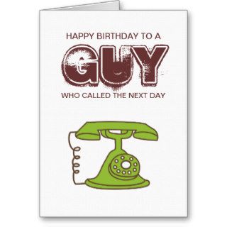 Happy Birthday To A Guy Card