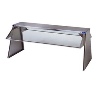 Duke Buffet Shelf w/ 2 Tempered Glass Guards, 4 Section, 10 x 18 x 72.37 in