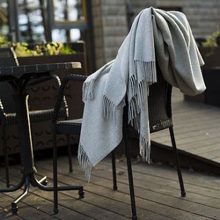 baby alpaca throw light grey bella by woolme