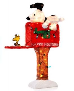 Kurt Adler 3D Animated Snoopy with Mailbox Christmas Lighting Display   Holiday Lane