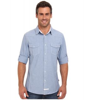 English Laundry Kent Mens Long Sleeve Button Up (Blue)