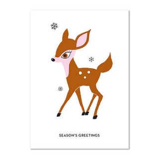 bambi christmas card by spann & willis