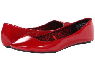 Charles Albert Cobra Patent Womens Flat Shoes (Red)