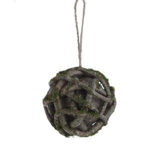 RAZ Imports   Faux Moss Twig Ball Ornament 4.5"   Christmas Ball Ornaments