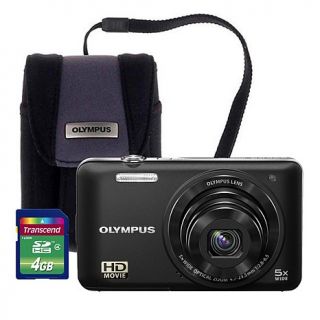 Olympus VG 160 14MP 5X Optical Zoom Digital Camera Bundle with 4GB Memory Card