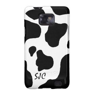 Cow Print Pattern with Your Initials Samsung Case Samsung Galaxy Cases