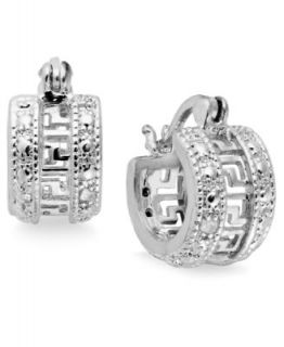 Eliot Danori Earrings, Crystal Accent Huggie   Fashion Jewelry   Jewelry & Watches