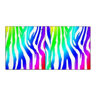 rainbow zebra print vinyl binders