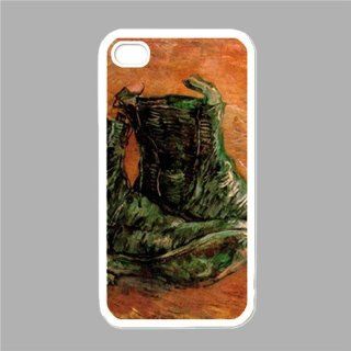 A Pair Of Shoes By Vincent Van Gogh White Iphone 4   Iphone 4s Case Cell Phones & Accessories