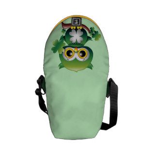 Baby Owl St Patrick Cartoon Mini Messenger Bag