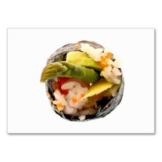 Sushi Roll Asparagus Rice Japanese Food Template Business Cards