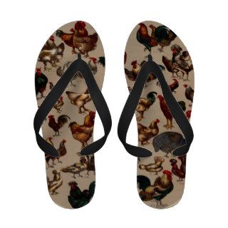 Chicken Poultry Of The World Flip Flops