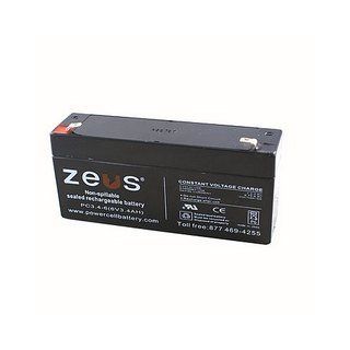 6V / 3Ah Sealed Lead Acid Battery w/ F1 (.187in) Terminals Automotive