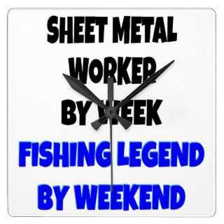 Fishing Legend Sheet Metal Worker Clocks