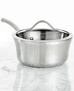 Calphalon Contemporary Stainless Steel 3.5 Qt. Covered Saucepan   Cookware   Kitchen