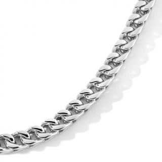 Men's 4mm Stainless Steel Box Curb Link Necklace