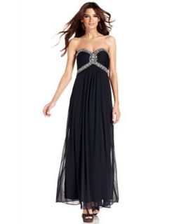 Xscape Dress, Strapless Jewel Trim Gown   Dresses   Women