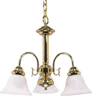 Nuvo 60/186 Ballerina 3 Light Chandelier with Alabaster Glass Shades    