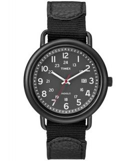 Timex Watch, Mens Premium Originals Classic Black Leather Strap 42mm T2P014AB   Watches   Jewelry & Watches