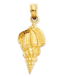 14k Gold Charm, Scallop Shell Charm   Jewelry & Watches