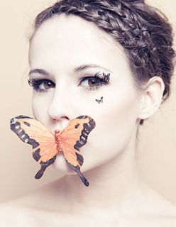 deer and butterfly paper eyelashes by nonesuchthings