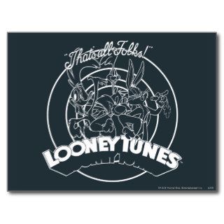 Looney Tunes That's All Folks Post Cards