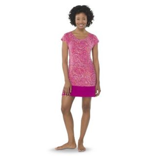 Gilligan & OMalley Womens Fluid Knit Sleeptee   Springtime Pink Paisley XL