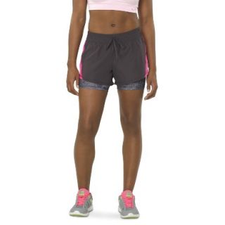 C9 by Champion Womens Woven Short With Compression Short   Indigo Screen M