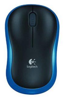 Wireless Mouse   Logitech M185 Wireless Mouse,Black Blue Computers & Accessories