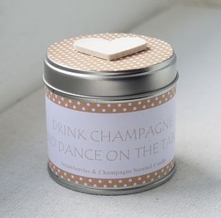 drink champagne and dance on the table candle by andrea fay's