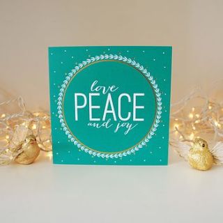assorted pack of six christmas cards by love faith and hope