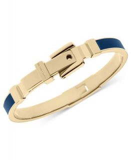 Michael Kors Gold Tone Navy Blue Epoxy Buckle Bangle Bracelet   Fashion Jewelry   Jewelry & Watches