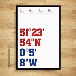 crystal palace f.c. posters, coordinates by dinkit