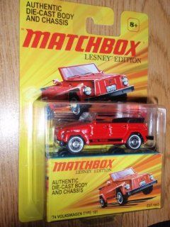 Matchbox Lesney Edition Authentic Die Cast Body and Chasis '74 VOLKSWAGEN TYPE 181 Red Color Toys & Games