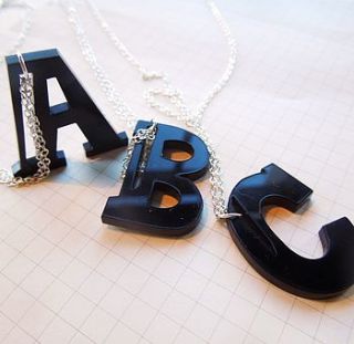 personalised initial charm necklace by ( q u i e t l y   c r e a t i v e )